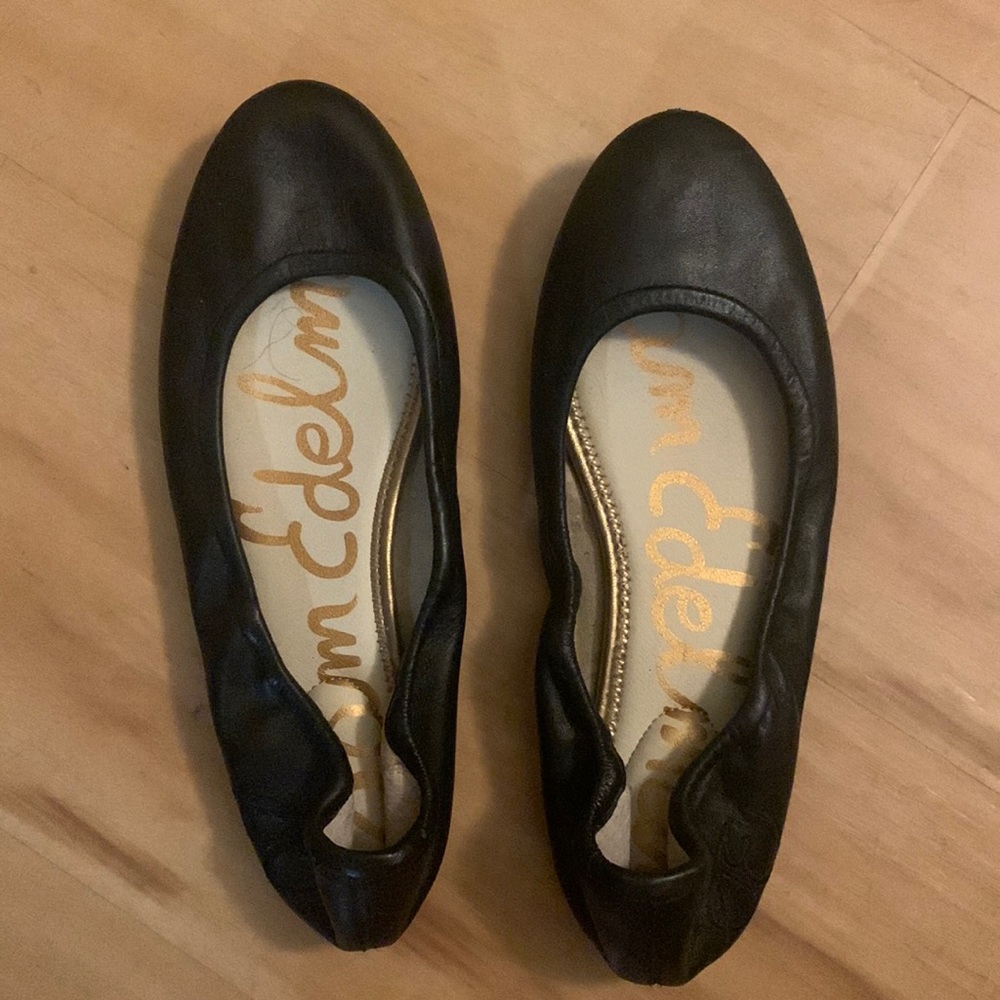Sam Edelman Black Ballet Flats, Size 8